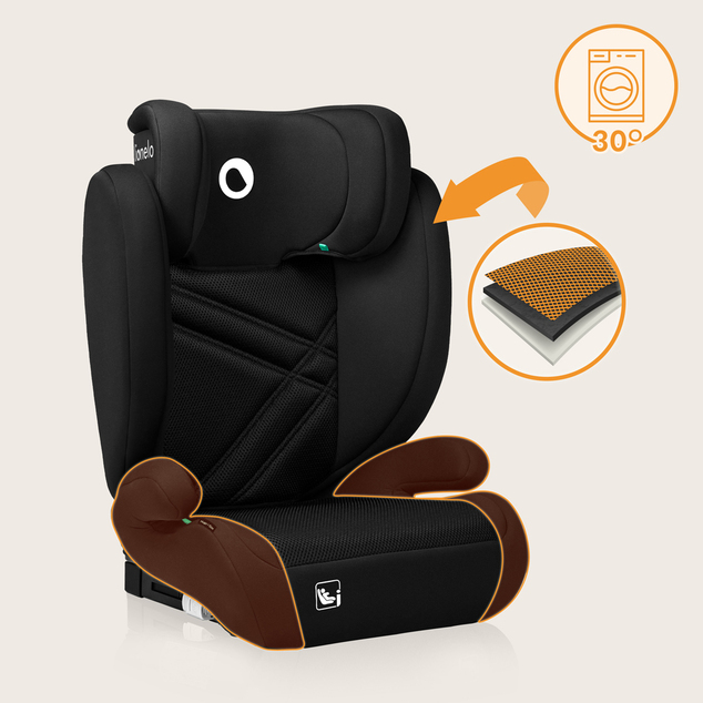Lionelo Autosedačka Hugo i-Size (100-150 cm) Black Carbon