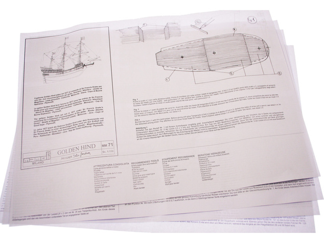 MINI MAMOLI Golden Hind 1:110 kit