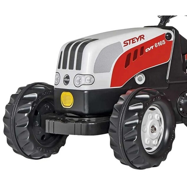 Rollytoys Šliapací traktor Rolly Kid Steyer s vlečkou-červený