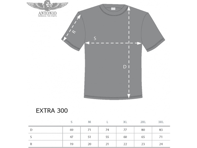 Antonio pánske tričko Extra 300 červené XXL
