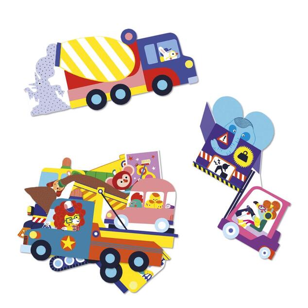 Janod Stickers Veľké samolepky Dopravné prostriedky 50 ks