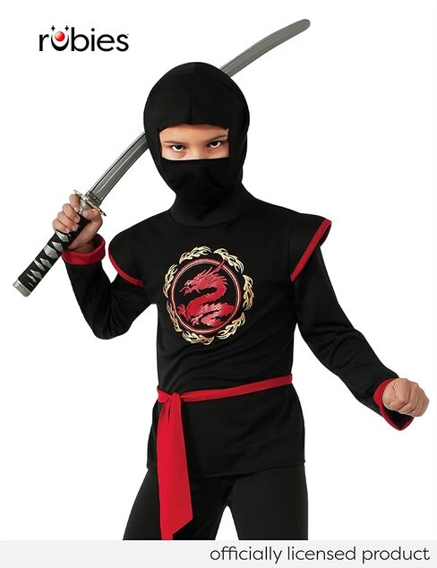 NINJA čierny drak detský kostým veľkosť(130-142cm)