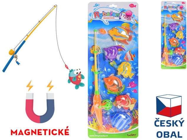 Lovenie rybičiek magnetická udička 40 cm - Český obal