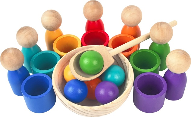 2Kids Toys Dúhové bábiky s loptičkami 7 farieb