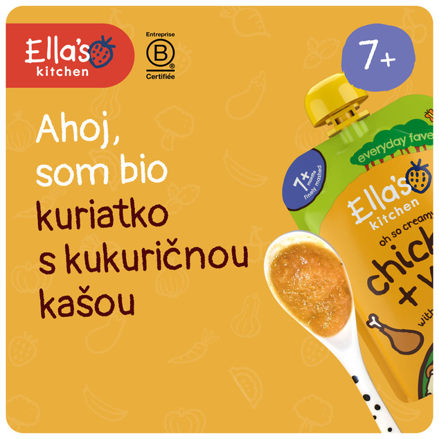 Ella's Kitchen BIO Kuriatko s kukuričnou kašou (130 g)