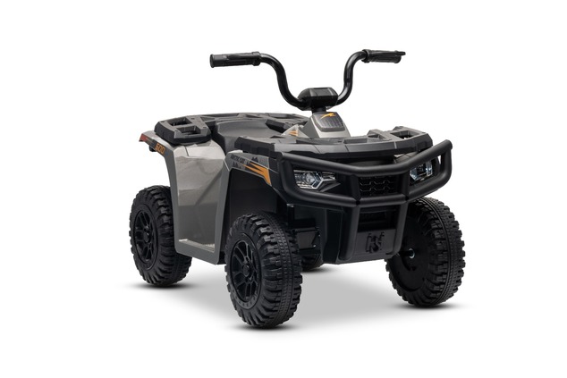 Licencovaná elektrická štvorkolka Arctic Cat 12V so zadným pohonom, sivá, LED svetlá, Líti
