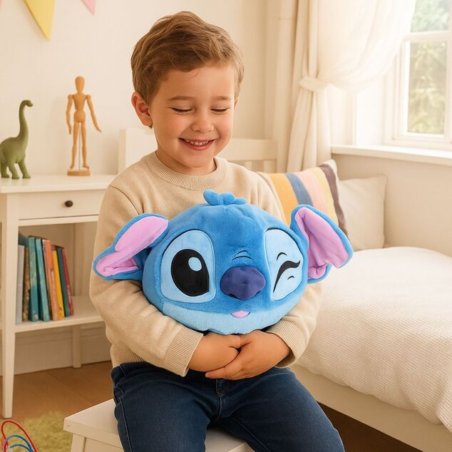 Cozy Noxxiez HW776 Stitch - topli plišani jastuk 3 u 1