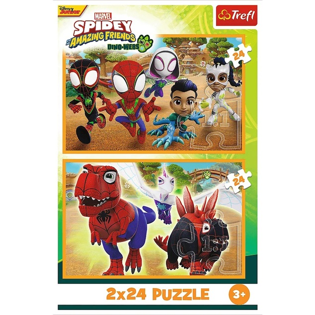 Trefl Puzzle 2x24 Spidey a dinosaury