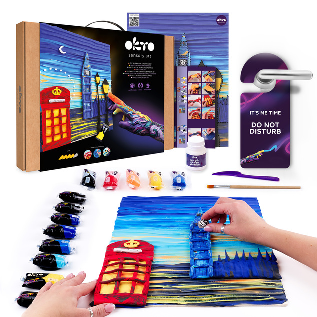 OKTO Výtvarný set Malování hmotou Londýn 30x40 cm