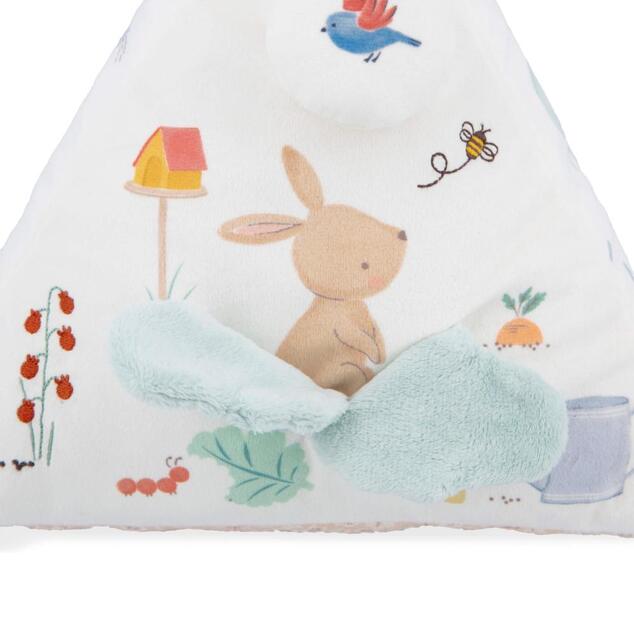 Kaloo Petit Chansons Textil játék háromszög aktivitásokkal és csengővel