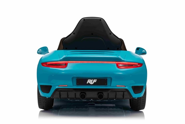 Elektrické autíčko RUF GT 12V, modré, Otváracie dvere, 2.4 GHz diaľkové ovládanie, LED sve