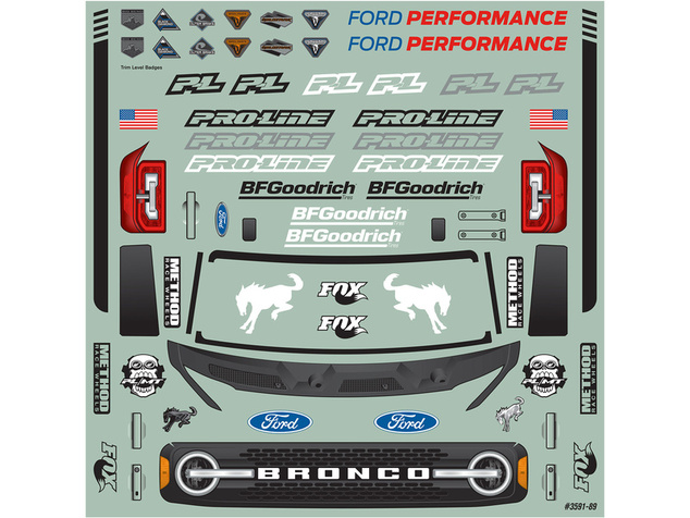 Pro-Line karosérie 1:10 Ford Bronco 2021 (Stampede, Granite, Vorteks)