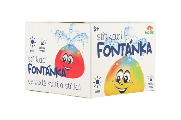 Hračka do vody Fontánka striekacia plast žltá na batérie so svetlom