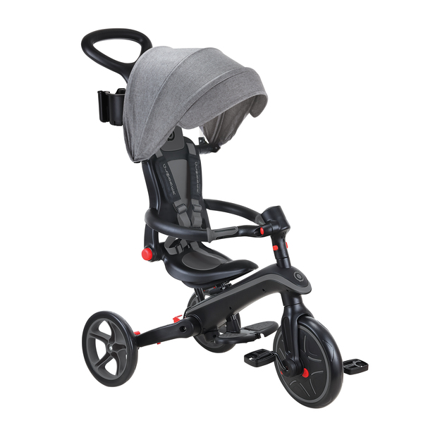 Globber trojkolka Explorer Trike Foldable  4in1 Black-Grey
