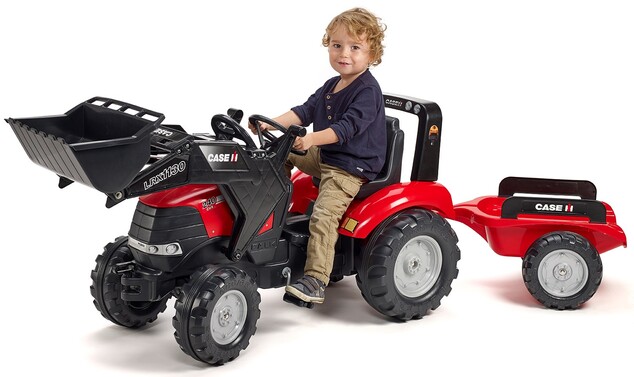 Falk Šliapací traktor 996AM Case IH Puma 240CVX s nakladačom a vlečkou