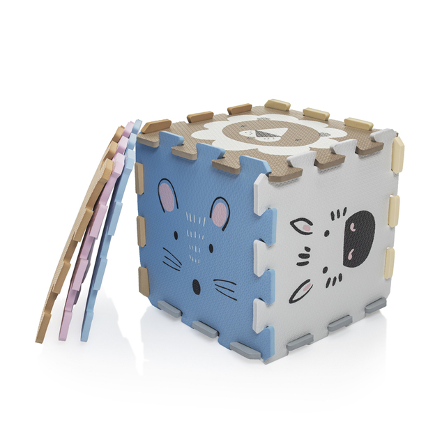 Schaumstoff-Puzzlematte 30x30 cm 9 Stk., Tiere