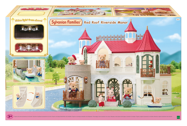 Sylvanian Families Villa mit rotem Dach am Fluss