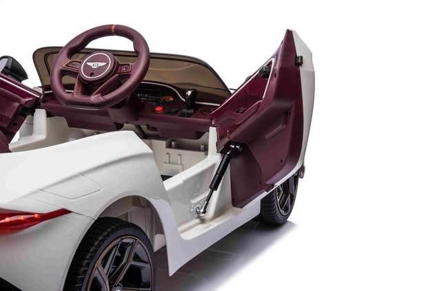 Elektrické autíčko Bentley Bacalar 12V, biele, Dvere otvárajúce sa nahor, 2.4 GHz diaľkové