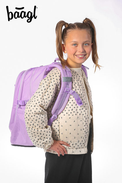 BAAGL Školský batoh Core Lavender