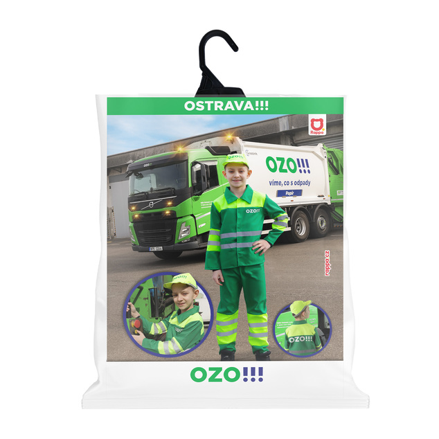 Kinder-Müllmann-Kostüm OZO!!! (M)
