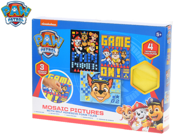 Paw Patrol mozaika 21x15cm 4penové nálepky + 3druhy obrázkov