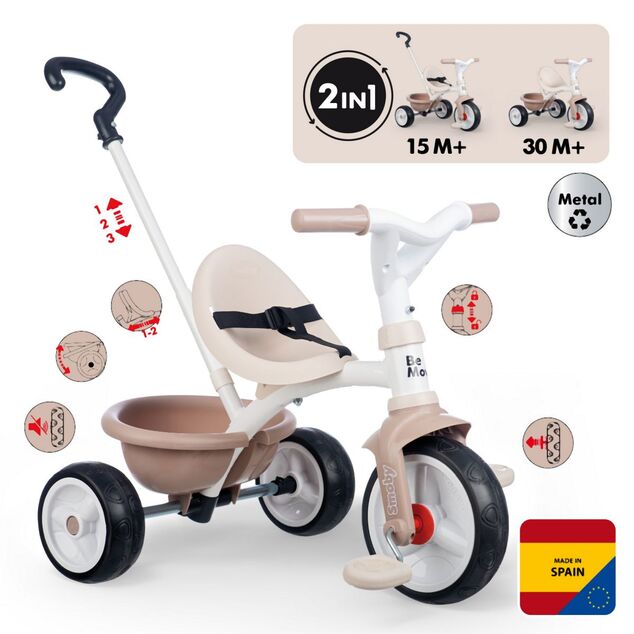 Smoby Trojkolka Be Move béžová