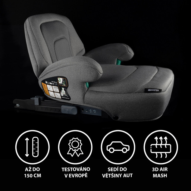 Autosedačka iBooster i-Size, Boss Grey