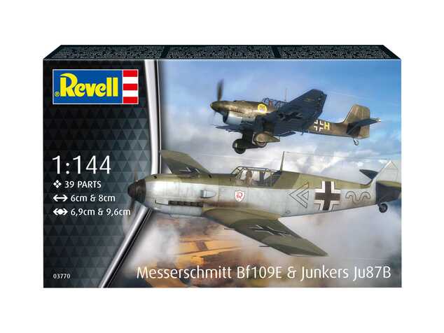 Plastic ModelKit letadlo 03770 - Messerschmitt Bf109E &amp; Junkers Ju87B Stuka (1:144)