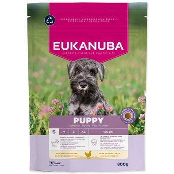 EUKANUBA szárazeledel kis fajtájú kölyökkutyáknak, friss csirkében gazdag 800 g