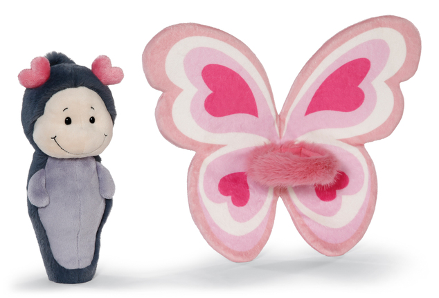 NICI farfalla di peluche Love in scatola regalo, 21 cm