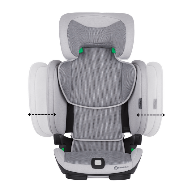 PETITE&amp;MARS Столче за кола Elite Fix Pro i-Size Gentle Grey Air 100-150 cm (15-36 kg)