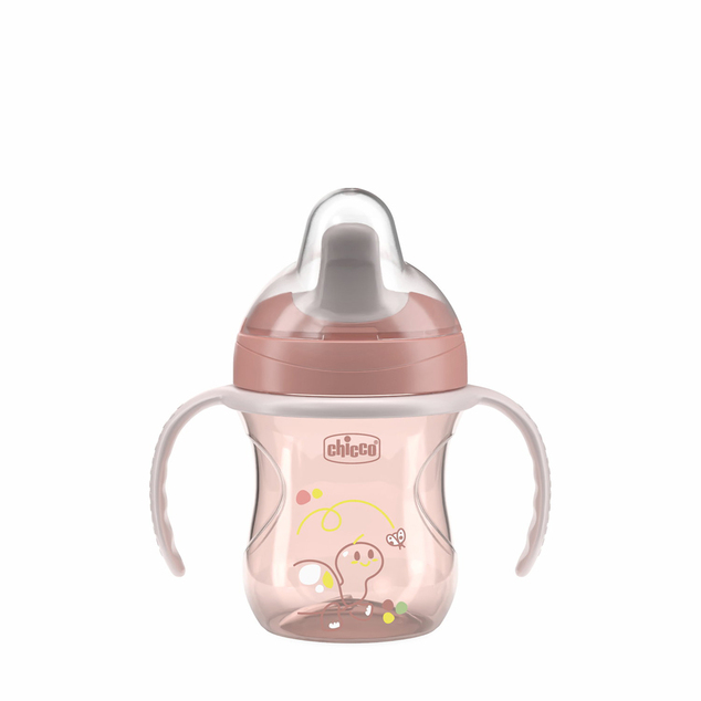 Chicco Hrnček Training s držadlami pink, 6m+