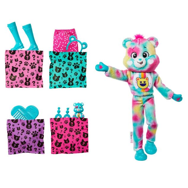 Barbie CUTIE REVEAL Barbie a starostliví medvedíci séria 2 - MODRÁ