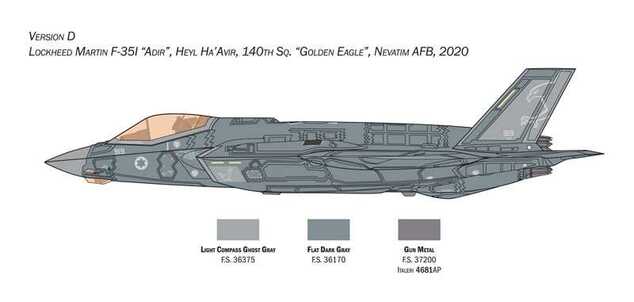 Model Kit letadlo 1464 - F-35A Lightning II (Beast Mode) (1:72)
