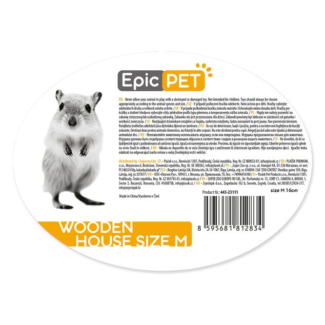 Domeček Epic Pet dřevěný M 16cm