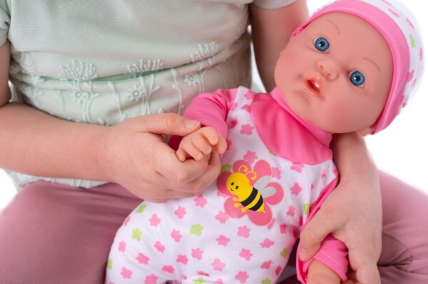 Baby kranker weicher Körper 36 cm aus Gummi mit Batteriezubehör mit Ton und Licht