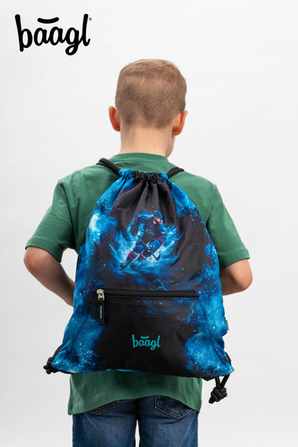 BAAGL Sacca con tasca con zip Hockey