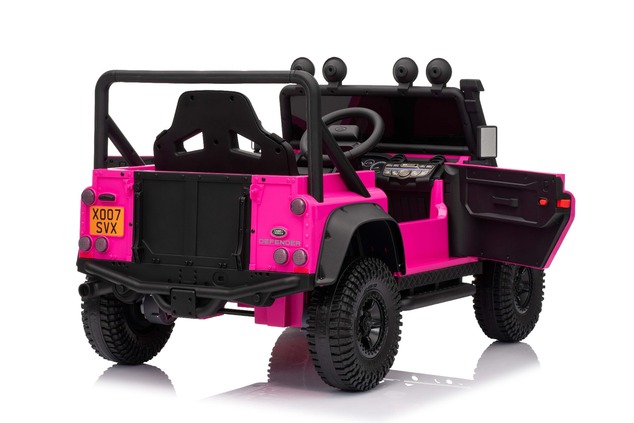 Elektrické autíčko Land Rover Defender 110 SVX 12V, ružové, 4X4 pohon, LED svetlá, predné