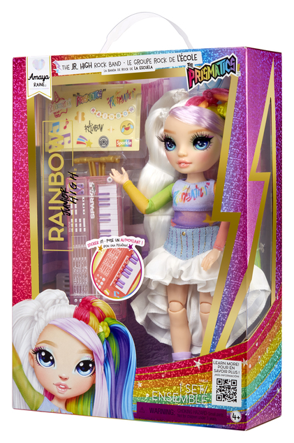 Rainbow High Junior Fashion bábika v rockovej kapele - Amaya