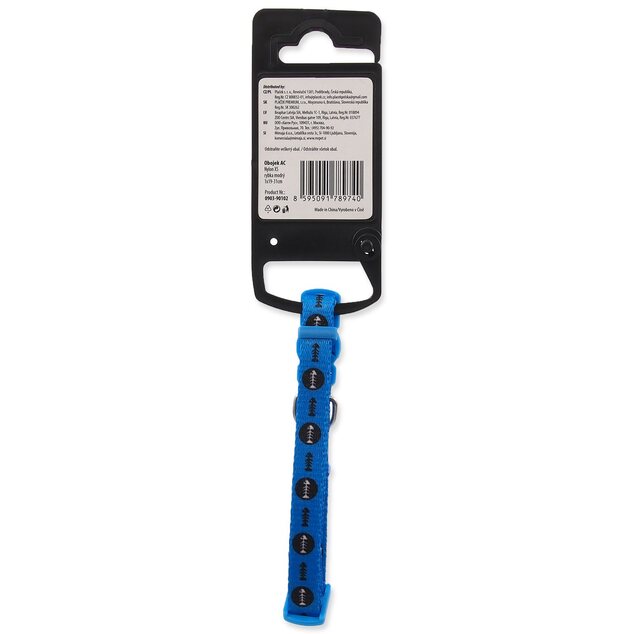 Obojok Active Cat nylon XS rybka modrý 1x19-31cm