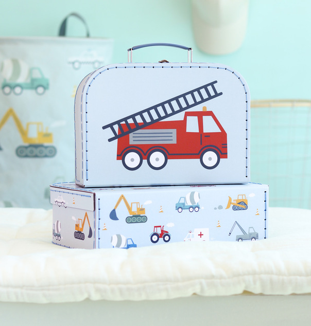 A Little Lovely Company - Set aus zwei Pappkoffern - Fahrzeuge