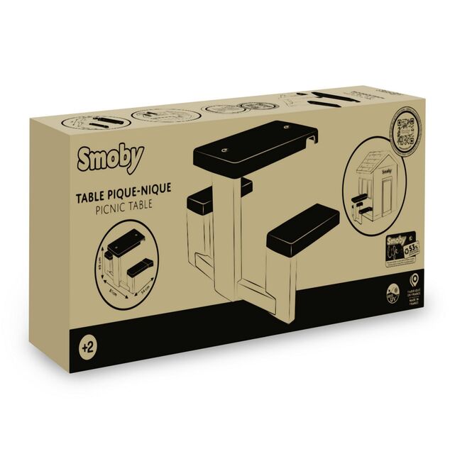 Smoby Piknikový stolček Life s lavicami k domčeku