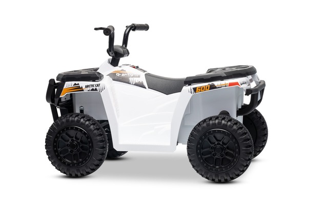 Licencovaná elektrická štvorkolka Arctic Cat 12V so zadným pohonom, biela, LED svetlá, Lít