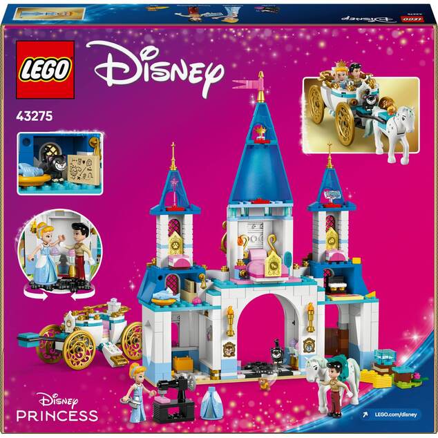 LEGO® Disney 43275 Popoluškin zámok a kočiar s koňmi