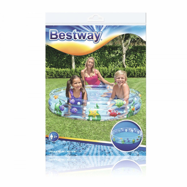Bestway Piscina gonfiabile con motivo mondo marino, 152x30cm