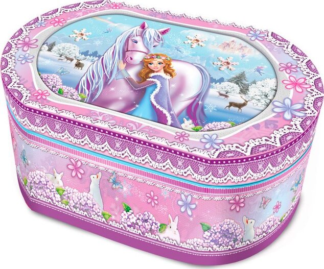 Šperkovnica s hudbou - kôň a princezná