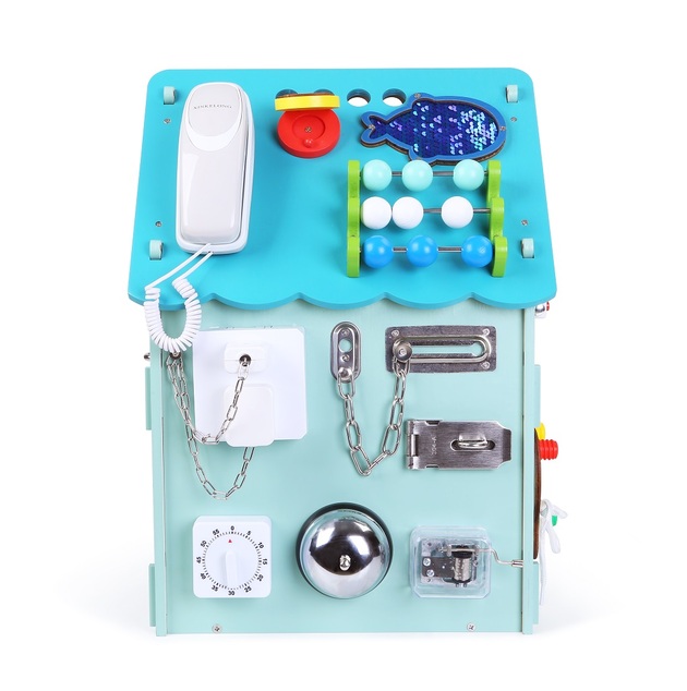 2Kids Toys Activity board Domček modrý