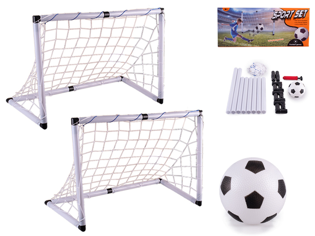 Porta da calcio 2 pezzi con pallina e pompa