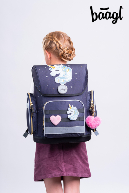 BAAGL Cartella Scolastica Ergo Unicorn Gold