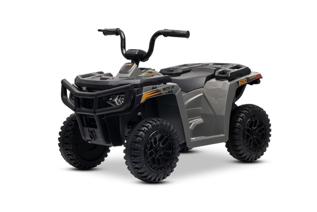 Licencovaná elektrická štvorkolka Arctic Cat 12V so zadným pohonom, sivá, LED svetlá, Líti
